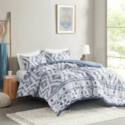 Best reviews of 🤩 Madison Park Rene Cotton Duvet Set Blue ✔️