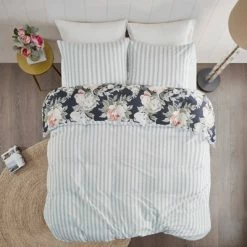 Best Pirce ⭐ Madison Park Sorrel Full/Queen 3pc Cotton Printed Reversible Coverlet Set Dark Blue ✔️ -Bedding Sets & Collections Sales Shop unnamed file 10052