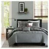 Coupon ✔️ Intelligent Design Gray Chet Plaid Print Button Multiple Piece Duvet Set ✨
