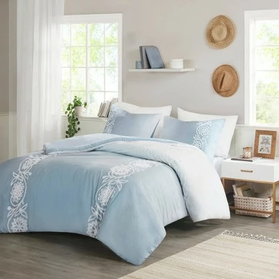 Wholesale π€© Madison Park Ellie Cotton Duvet Cover Set Blue π 1 Wholesale π€© Madison Park Ellie Cotton Duvet Cover Set Blue π