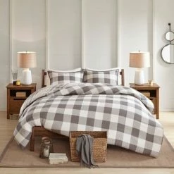 Budget 🤩 Madison Park Prewitt King/California King 3pc Cotton Printed Reversible Duvet Cover Set Gray 👍 -Bedding Sets & Collections Sales Shop unnamed file 10189