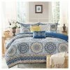 Discount 🎁 Madison Park Menara Medallion 2-in-1 Duvet Set Blue - 6pc 🎁
