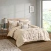 Wholesale 🎁 Intelligent Design Taren Duvet Cover Set with Chenille Trim Natural 😍