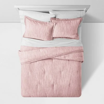 Buy ❤️ Family-Friendly Comforter & Sham Set Chambray - Threshold™ Blush 👏 1 Buy ❤️ Family-Friendly Comforter & Sham Set Chambray - Threshold™ Blush 👏