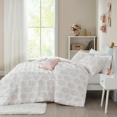 Discount π Intelligent Design Twin/Twin XL Kiara Clipped Jacquard Duvet Cover Set Blush π 2 Discount π Intelligent Design Twin/Twin XL Kiara Clipped Jacquard Duvet Cover Set Blush π - Image 2