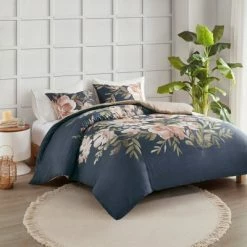 Best Sale 🤩 Madison Park Ramona Cotton Duvet Set Navy 🎉