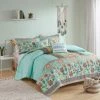 Deals 🤩 Valerie Boho Printed Duvet Set Aqua ✨