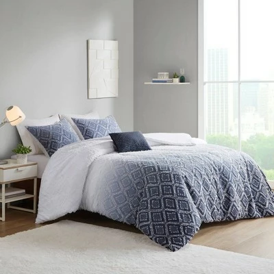 Best Sale π― Intelligent Design Camille Ombre Clipped Jacquard Duvet Cover & Sham Set Navy π€© 1 Best Sale π― Intelligent Design Camille Ombre Clipped Jacquard Duvet Cover & Sham Set Navy π€©