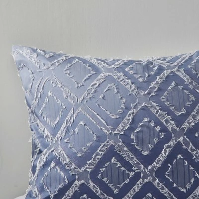 Best Sale π― Intelligent Design Camille Ombre Clipped Jacquard Duvet Cover & Sham Set Navy π€© 4 Best Sale π― Intelligent Design Camille Ombre Clipped Jacquard Duvet Cover & Sham Set Navy π€© - Image 4