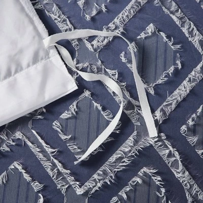 Best Sale π― Intelligent Design Camille Ombre Clipped Jacquard Duvet Cover & Sham Set Navy π€© 8 Best Sale π― Intelligent Design Camille Ombre Clipped Jacquard Duvet Cover & Sham Set Navy π€© - Image 8