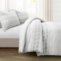 Brand new β Lush Decor 3pc Hygge Geo Duvet & Sham Set - Lush DΓ©cor Black/white π