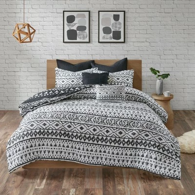 Best Pirce π Urban Habitat 7pc Mica Cotton Reversible Duvet Cover Set Black β€οΈ 4 Best Pirce π Urban Habitat 7pc Mica Cotton Reversible Duvet Cover Set Black β€οΈ - Image 4