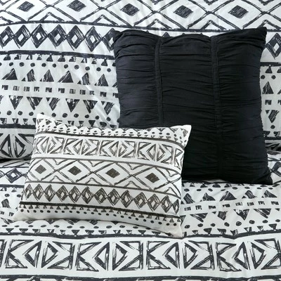 Best Pirce π Urban Habitat 7pc Mica Cotton Reversible Duvet Cover Set Black β€οΈ 9 Best Pirce π Urban Habitat 7pc Mica Cotton Reversible Duvet Cover Set Black β€οΈ - Image 9