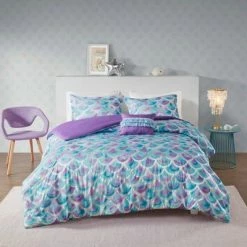 Best deal 😍 Mi Zone Daphne Metallic Printed Reversible Duvet Cover Set Aqua/Purple 👍 -Bedding Sets & Collections Sales Shop unnamed file 10596