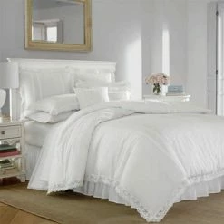Best Sale 🎁 Annabella Reversible Duvet Cover Set - Laura Ashley White ⭐