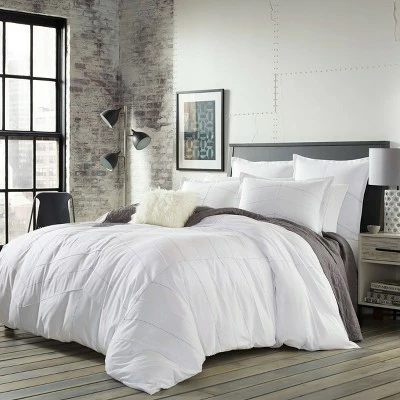 Deals π White Courtney Duvet Cover Set - City Scene® β 1 Deals π White Courtney Duvet Cover Set - City Scene® β