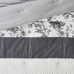 New 🧨 8pc Brookton Reversible Farmhouse Floral Comforter Set Charcoal - Threshold™ 👏 -Bedding Sets & Collections Sales Shop unnamed file 1076