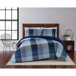 Outlet ⌛ Trey Plaid Duvet Cover Set Navy - Truly Soft 🎁 -Bedding Sets & Collections Sales Shop unnamed file 10808