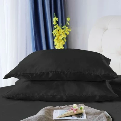 Discount π 3 Pcs Satin Silk Solid Bedding Sets Queen Black - PiccoCasa βοΈ 3 Discount π 3 Pcs Satin Silk Solid Bedding Sets Queen Black - PiccoCasa βοΈ - Image 3