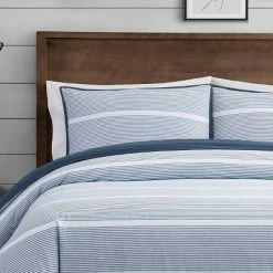 Wholesale 🌟 Niari Yarn Dye Stripe Duvet Set - Brooklyn Loom Blue ✔️