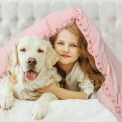 Wholesale ❤️ 3 Pcs Washed Polyester with Pompoms Tassels Bedding Sets Queen Light Pink - PiccoCasa ✨ -Bedding Sets & Collections Sales Shop unnamed file 10891