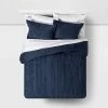 Best reviews of 👍 Family Friendly Stripe Comforter & Pillow Sham Set Navy - Threshold™ 💯