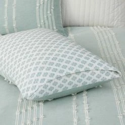 Hot Sale 🎉 Ink+Ivy Kara Cotton Jacquard Duvet Cover Mini Set Aqua 🧨 -Bedding Sets & Collections Sales Shop unnamed file 11084