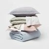 Discount 🎁 Cotton Linen Chambray Bedding Collection - Threshold™ 👏