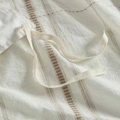 Best Sale 😀 Camden Organic Cotton Yarn Dyed Oversized Duvet Set- Clean Spaces Taupe ❤️ -Bedding Sets & Collections Sales Shop unnamed file 11102