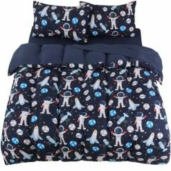 Best Pirce π 5 Pcs Polyester Microfiber Kids Space Astronaut Pattern Bedding Sets - PiccoCasa βοΈ
