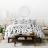 New 🌟 Heather Dutton Winter Wonderland White Duvet Cover Set Black/White - Deny Designs 🌟