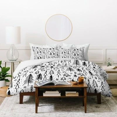 New π Heather Dutton Winter Wonderland White Duvet Cover Set Black/White - Deny Designs π 1 New π Heather Dutton Winter Wonderland White Duvet Cover Set Black/White - Deny Designs π