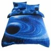 Cheapest 🎉 4 Pcs Twin Polyester Galaxy Sky Cosmos Night Bedding Sets Twin Blue - PiccoCasa 🌟