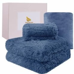 Deals 🎁 4 Pcs Plush Shaggy Duvet Cover Set with Bedskirt & Pillowcases - PiccoCasa 🎁 -Bedding Sets & Collections Sales Shop unnamed file 11242