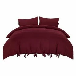 New 😍 3 Pcs 110gsm Brushed Microfiber Solid Color Bohemian Theme Washable Duvet Cover Bedding Sets - PiccoCasa 🔥