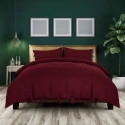 New 😍 3 Pcs 110gsm Brushed Microfiber Solid Color Bohemian Theme Washable Duvet Cover Bedding Sets - PiccoCasa 🔥 -Bedding Sets & Collections Sales Shop unnamed file 11276