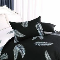 Outlet 🤩 3 Pcs Polyester Tropical Plants Pattern Washable Duvet Cover Bedding Sets - PiccoCasa 🌟 -Bedding Sets & Collections Sales Shop unnamed file 11328