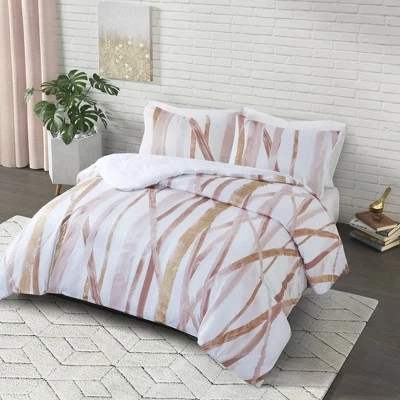 Coupon π Jorja Cotton Metallic Printed Duvet Cover Set - CosmoLiving By Cosmopolitan Blush/gold π 1 Coupon π Jorja Cotton Metallic Printed Duvet Cover Set - CosmoLiving By Cosmopolitan Blush/gold π
