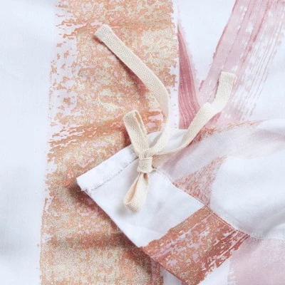 Coupon π Jorja Cotton Metallic Printed Duvet Cover Set - CosmoLiving By Cosmopolitan Blush/gold π 9 Coupon π Jorja Cotton Metallic Printed Duvet Cover Set - CosmoLiving By Cosmopolitan Blush/gold π - Image 9