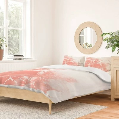 Best Sale 🎉 Abstract Emanuela Carratoni Duvet Cover Set Pink with White - Deny Designs 👍 1 Best Sale 🎉 Abstract Emanuela Carratoni Duvet Cover Set Pink with White - Deny Designs 👍