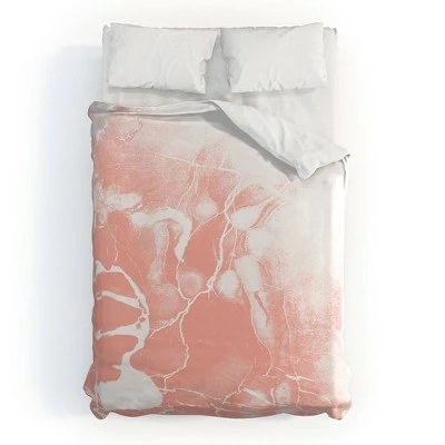Best Sale 🎉 Abstract Emanuela Carratoni Duvet Cover Set Pink with White - Deny Designs 👍 5 Best Sale 🎉 Abstract Emanuela Carratoni Duvet Cover Set Pink with White - Deny Designs 👍 - Image 5