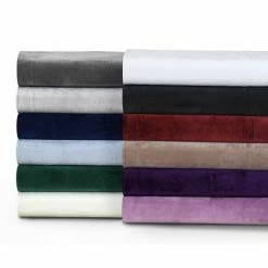 Promo 🎉 Venice Velvet Oversized Solid Duvet Cover Set - Tribeca Living Emerald Green 😀