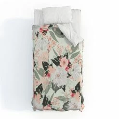 Cheap 😀 Floral Iveta Abolina Carmella Crème Duvet Cover Set Green - Deny Designs 🔔 -Bedding Sets & Collections Sales Shop unnamed file 11498