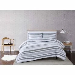 Coupon ⭐ Curtis Stripe Duvet Cover Set White/Gray - Truly Soft 🎁 -Bedding Sets & Collections Sales Shop unnamed file 11515