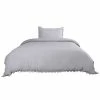 Flash Sale 😀 2 Pieces Soft Washed Polyester Pompon Bedding Duvet Cover Set - PiccoCasa 👍