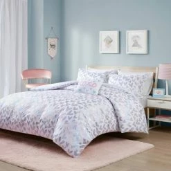 Outlet ❤️ Mi Zone Josie Iridescent Metallic Heart Printed Duvet Set 👍