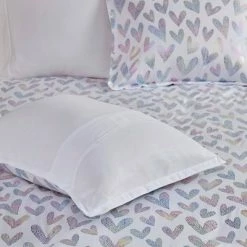 Outlet ❤️ Mi Zone Josie Iridescent Metallic Heart Printed Duvet Set 👍 -Bedding Sets & Collections Sales Shop unnamed file 11552