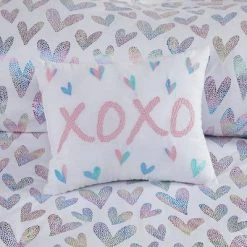 Outlet ❤️ Mi Zone Josie Iridescent Metallic Heart Printed Duvet Set 👍 -Bedding Sets & Collections Sales Shop unnamed file 11556