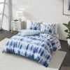 Best Pirce 👍 3pc Tie Dye Cotton Printed Duvet Set - CosmoLiving by Cosmopolitan Blue 🔔