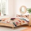 Promo 🎁 Ninola Design Abstract Watercolor Mineral Cotton Duvet Set - Deny Designs Pink 💯